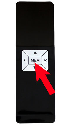 Memory Funktion über die MEM Taste
